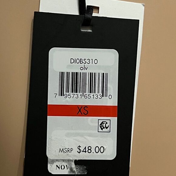 DKNY Olive Green Solid Hipster Bikini Swim Bottoms Extra Small NWT - Picture 5 of 8